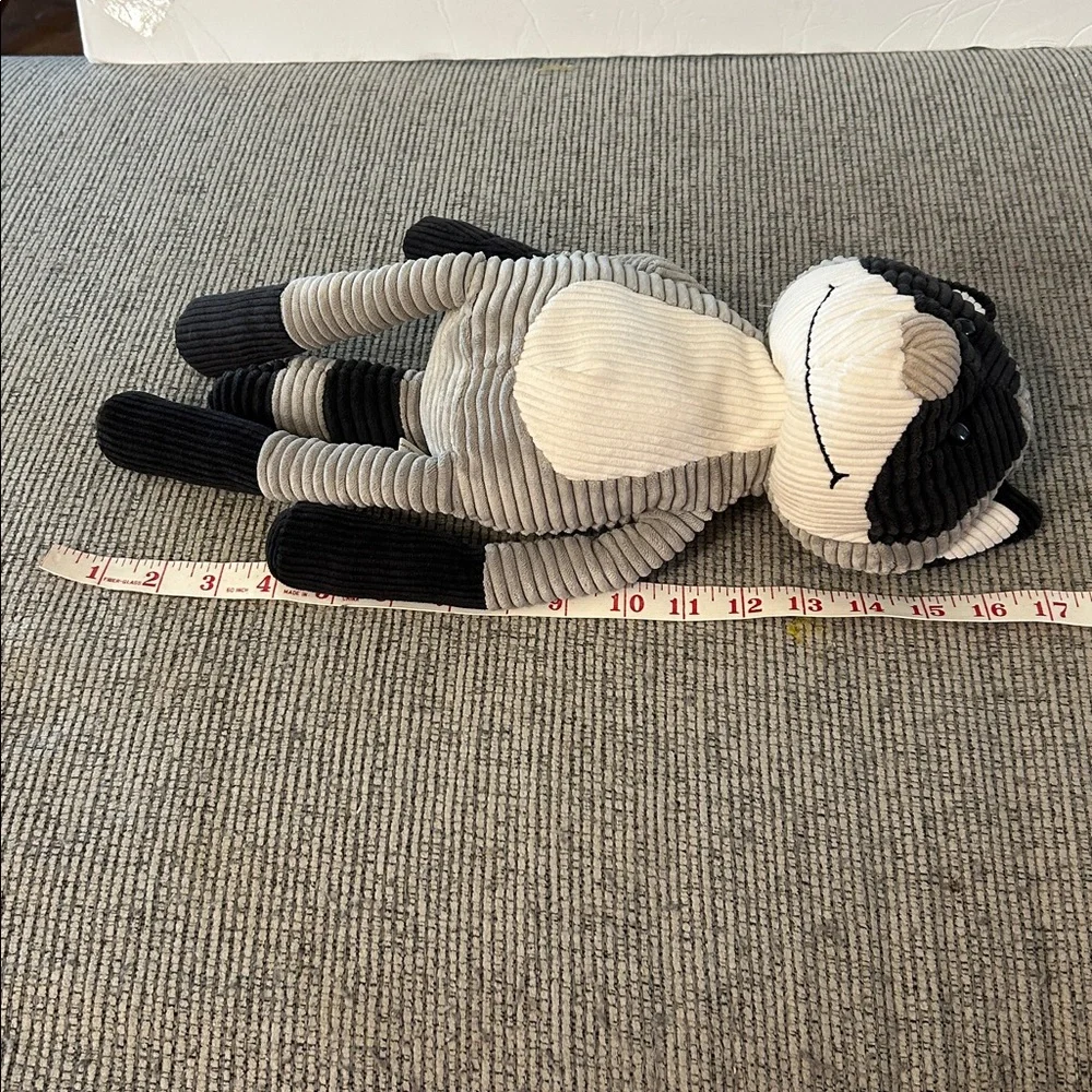 Pier 1 imports raccoon ribbed Plush Toy decoration soft cuddly poseable plushie